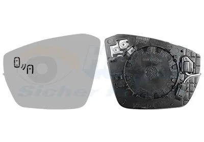 Vidro do espelho, espelho exterior VAN WEZEL 7631836