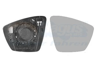 Vidro do espelho, espelho exterior VAN WEZEL 7643838