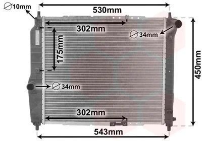 Radiador, arrefecimento do motor VAN WEZEL 81002066