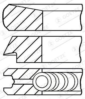 Kit de anéis do pistão GOETZE ENGINE 08-107000-00