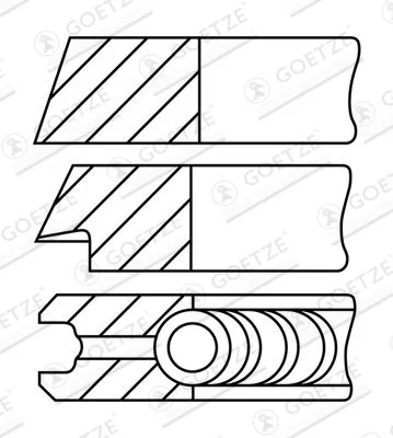 Piston Ring Set GOETZE ENGINE 08-109400-30
