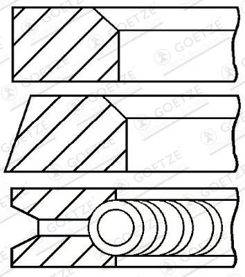 Kit de anéis do pistão GOETZE ENGINE 08-110200-00
