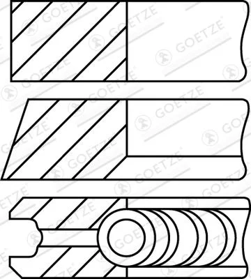 Kit de anéis do pistão GOETZE ENGINE 08-110500-10