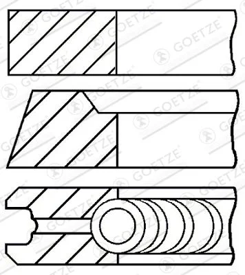 Kit de anéis do pistão GOETZE ENGINE 08-111200-00