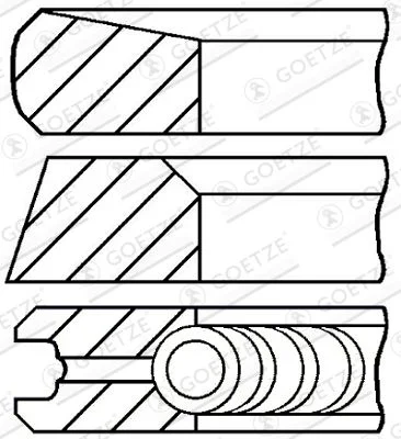 Piston Ring Set GOETZE ENGINE 08-113500-00