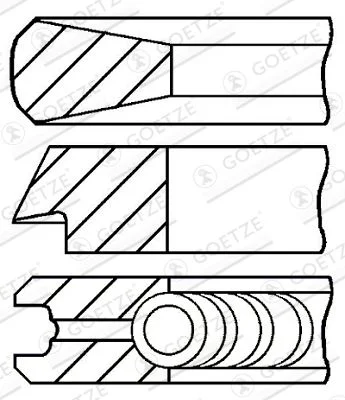 Stūmoklio žiedų komplektas GOETZE ENGINE 08-114400-00