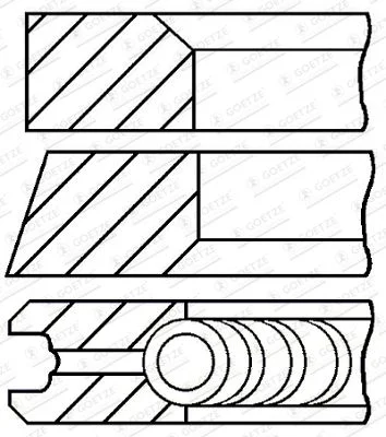 Kit de anéis do pistão GOETZE ENGINE 08-123405-30