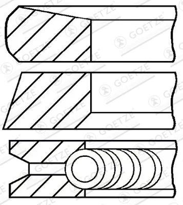 Kit de anéis do pistão GOETZE ENGINE 08-127400-00