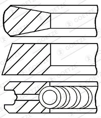 Piston Ring Set GOETZE ENGINE 08-135300-00