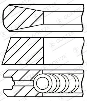Kit de anéis do pistão GOETZE ENGINE 08-138000-00