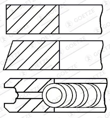 Piston Ring Set GOETZE ENGINE 08-138400-00