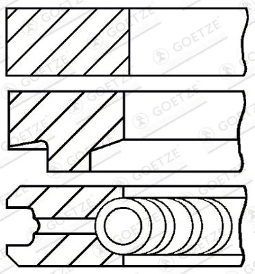 Piston Ring Set GOETZE ENGINE 08-146100-00