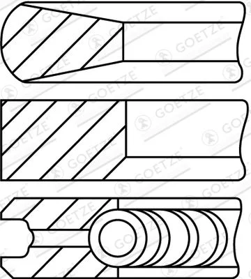 Piston Ring Set GOETZE ENGINE 08-152900-10