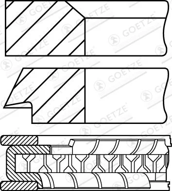 Piston Ring Set GOETZE ENGINE 08-154600-10