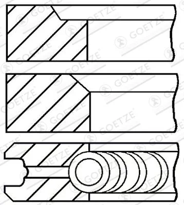 Kit de anéis do pistão GOETZE ENGINE 08-170607-10