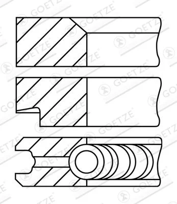 Piston Ring Set GOETZE ENGINE 08-176700-10