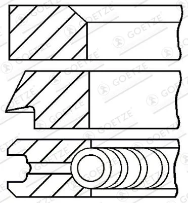 Piston Ring Set GOETZE ENGINE 08-179500-00