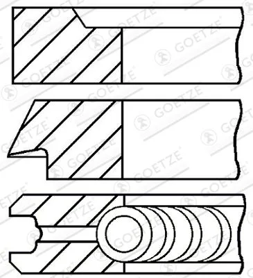 Piston Ring Set GOETZE ENGINE 08-183007-00
