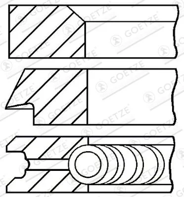 Piston Ring Set GOETZE ENGINE 08-215300-10