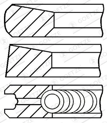 Kit de anéis do pistão GOETZE ENGINE 08-287100-00