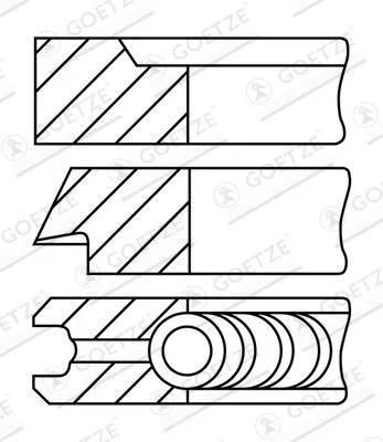 Kit de anéis do pistão GOETZE ENGINE 08-287800-10