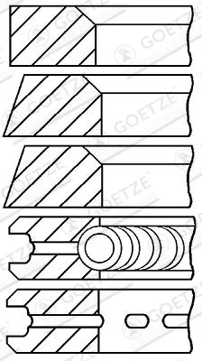 Piston Ring Set GOETZE ENGINE 08-292800-00
