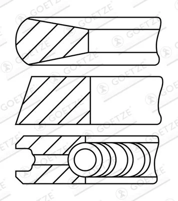 Kit de anéis do pistão GOETZE ENGINE 08-320200-30