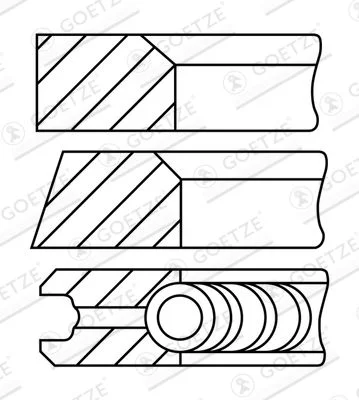 Piston Ring Set GOETZE ENGINE 08-322400-10