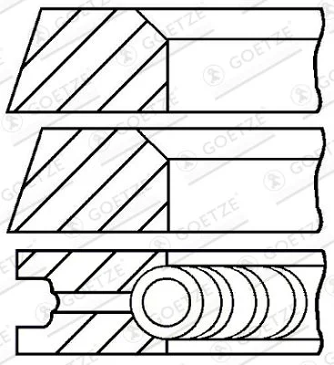 Kit de anéis do pistão GOETZE ENGINE 08-325300-00