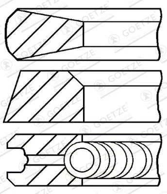 Kit de anéis do pistão GOETZE ENGINE 08-326300-00