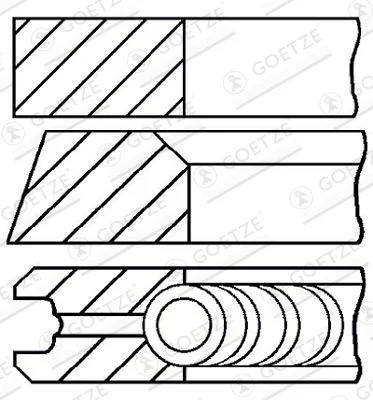Kit de anéis do pistão GOETZE ENGINE 08-335000-10