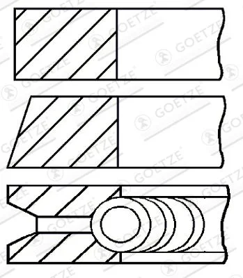 Piston Ring Set GOETZE ENGINE 08-336400-00