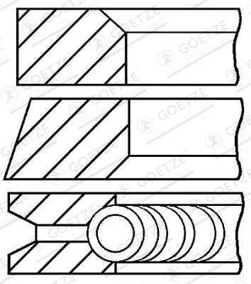Piston Ring Set GOETZE ENGINE 08-336600-00
