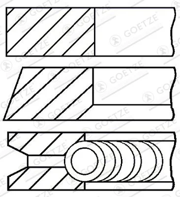 Kit de anéis do pistão GOETZE ENGINE 08-337300-00
