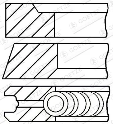 Piston Ring Set GOETZE ENGINE 08-337400-00