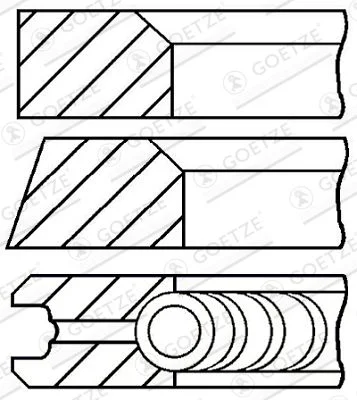 Piston Ring Set GOETZE ENGINE 08-405211-00