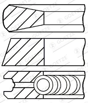Kit de anéis do pistão GOETZE ENGINE 08-421600-10