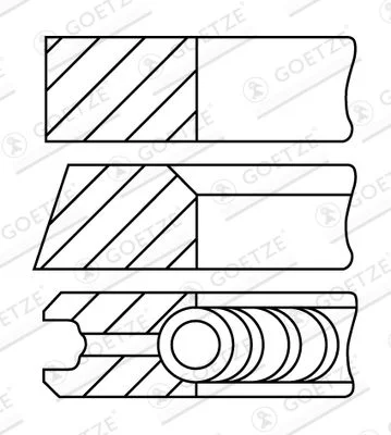 Kit de anéis do pistão GOETZE ENGINE 08-421800-30