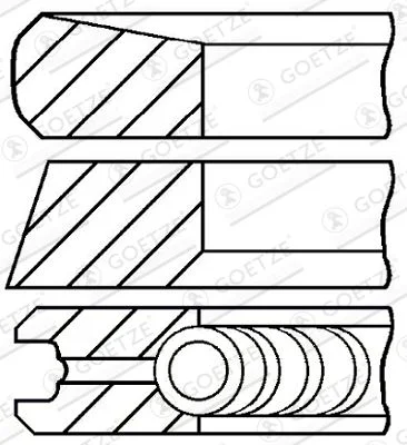 Kit de anéis do pistão GOETZE ENGINE 08-422000-00