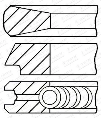 Kit de anéis do pistão GOETZE ENGINE 08-424000-00