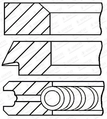Kit de anéis do pistão GOETZE ENGINE 08-426900-00