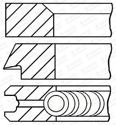 Piston Ring Set GOETZE ENGINE 08-427705-00