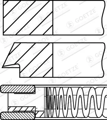 Piston Ring Set GOETZE ENGINE 08-427807-00