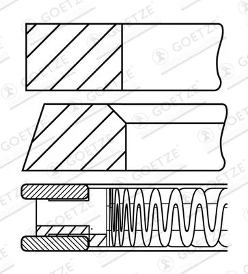Piston Ring Set GOETZE ENGINE 08-428500-00