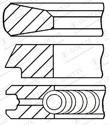 Kit de anéis do pistão GOETZE ENGINE 08-429200-00