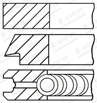 Kit de anéis do pistão GOETZE ENGINE 08-429300-00