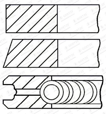 Kit de anéis do pistão GOETZE ENGINE 08-429300-10