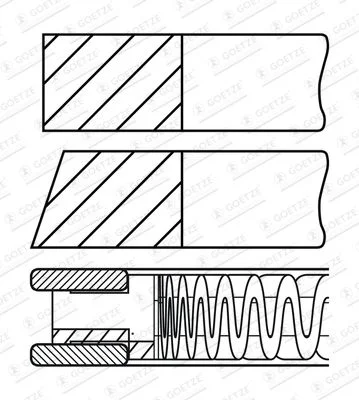 Piston Ring Set GOETZE ENGINE 08-429900-00