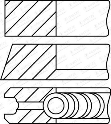 Kit de anéis do pistão GOETZE ENGINE 08-430307-00
