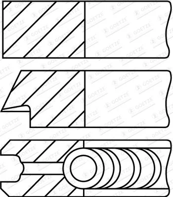 Kit de anéis do pistão GOETZE ENGINE 08-430500-00